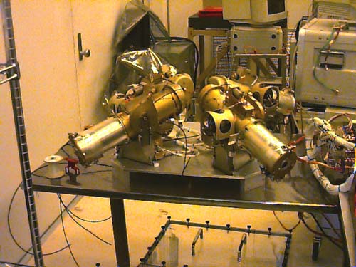 All four TIDI telescopes mounted on a base plate