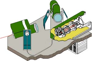 Visual mockup of TIDI layout with two telescopes
